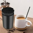 thumbnail image 3 of 200 Pcs Black Coffee Stirrer and Holder Set Coffee Stir Sticks Coffee Stirrers Plastic Coffee Stir Stick Holder Black for Mixing Coffee Milk Cocktail Drinks Coffee Home Kitchen Party Supplies, 3 of 5