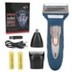 thumbnail image 1 of Afeitadora de pelo 3 en 1 para hombres, recortadora de barba, nariz, cortadora de pelo, kit de aseo, enchufe europeo 110-240 V, azul, 1 of 5