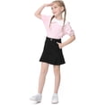 thumbnail image 2 of 2025 Girl's Denim Skirts Elastic Waist Pleated Toddler Girls Jean Skirt, 2 of 5
