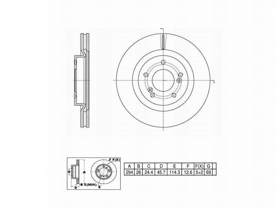 Winstop Brake Rotor, Front WS246329, Mitsubishi Galant 2009-2006