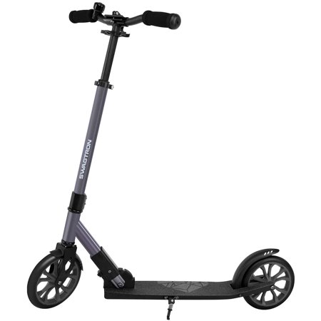 Swagtron K8 Kick Scooter for Adults Teens Foldable Lightweight 220LB Max Load (Recertified)