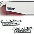 thumbnail image 2 of Old Man Edition Car Emblem - 3D Metal Badge (2-Pack) Zinc Alloy Waterproof & Rustproof Decal for Fender Tailgate Bumper - Compatible with Truck SUV Auto Accessories, 2 of 2