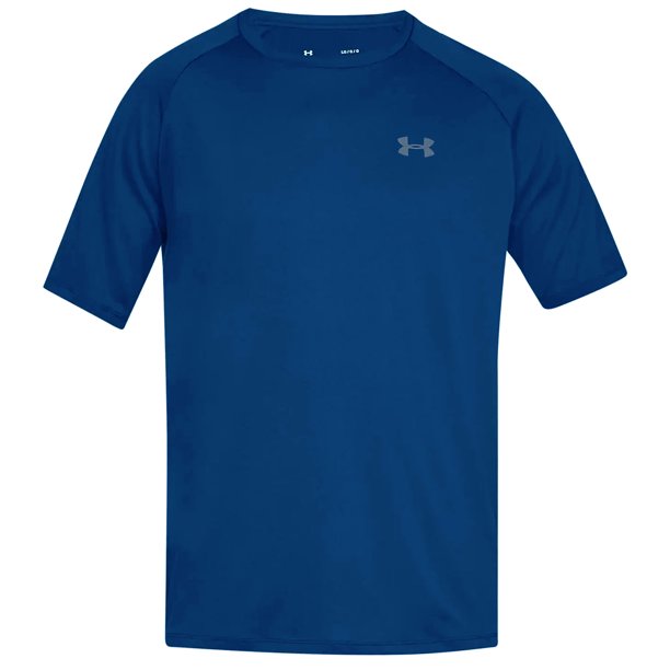 Under Armour - Camiseta Tech Hombres (Azul Real, Grafito)