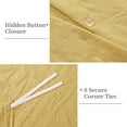 thumbnail image 5 of HOMERRY Yellow Ruffle Pattern Duvet Cover Queen Size, 3PCS Soft Microfiber Fabric Duvet Cover, 90x90 in, 5 of 7