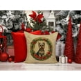 thumbnail image 2 of Silky Terrier Christmas Flowers Throw Pillow 18 in x 18 in, 2 of 5