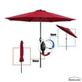 Boyel Living 9ft Red Patio Umbrella, Outdoor Market Table Umbrella with