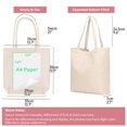 thumbnail image 2 of Koolmox Bolsas De Lona Con Cremallera, Paquete De 6 Bolsas De Algodón De 17 X 14 Pulgadas Con Fondo Plano, Reutilizables, Lavables, Bolsas De Compras Para Comestibles, Bolsas Lisas Para Mujeres, Manua, 2 of 5