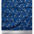thumbnail image 1 of Soimoi Velvet Fabric Leaves & Floral Block Printed Craft Fabric by The Yard 58 Inch Wide, 1 of 3