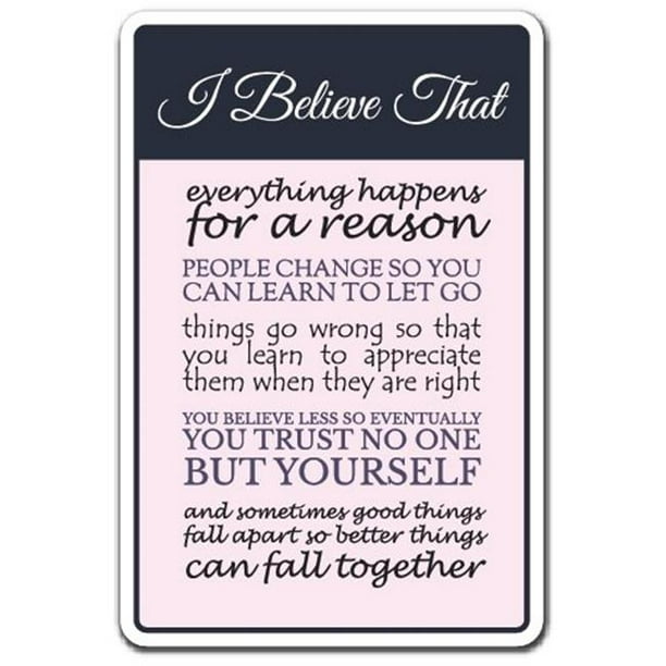 SignMission Z-I Believe That 8 x 12 in. I Believe That Sign - Quotes Belief  Life Words of Wisdom 