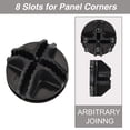 thumbnail image 2 of Conectores Conectores de cubo de almacenamiento de plástico Conectores de cubo de alambre Organizador Conectores ABS (negro, 32 piezas), 2 of 5