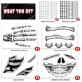 thumbnail image 2 of Tatuajes temporales Leesgel Halloween Skeleton Face con gemas, 2 of 9