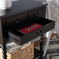 thumbnail image 4 of SAFAVIEH Athena French 3-Drawer Black Wood Rectangle Console Table (23.5 in. W x 13 in. D x 29.5 in. H), 4 of 14