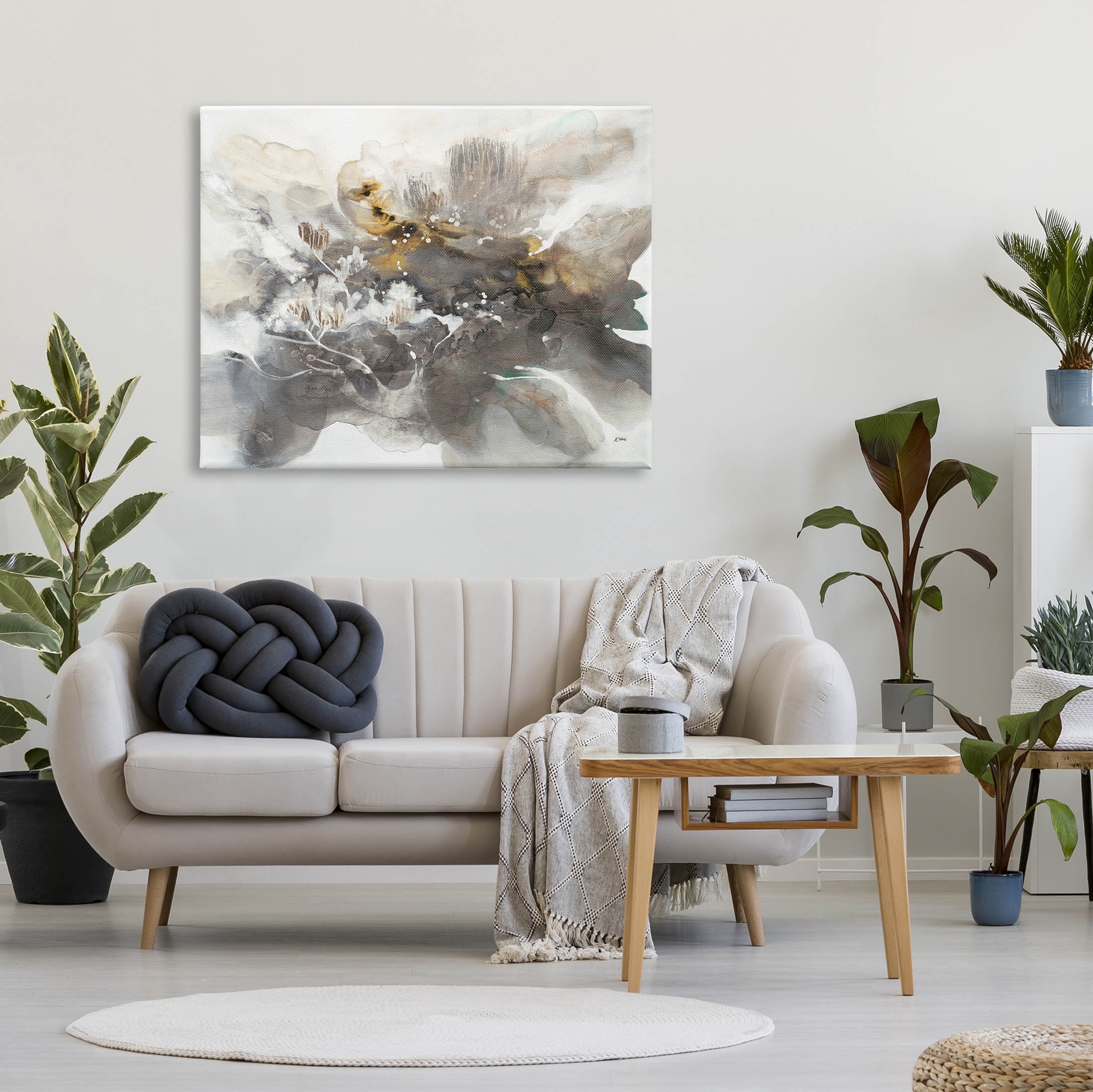 Stupell Industries Abstract Collage Botanical Detail Painting Gallery Wrapped Canvas Print Wall Art, Design by K. Nari