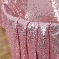 thumbnail image 3 of Kirsooku Pink Sequin Tablecloth Glitter Sparkly Iridescent Shimmer for Round Table 50 Inch Table Covers Decorations for Birthday Party Supplies Event Wedding Table Skirt Decor, 3 of 4