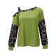 thumbnail image 5 of Blusa informal de manga larga con estampado de leopardo y cuello sesgado para mujer a la moda Fridja  fksj1028, 5 of 6
