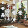 thumbnail image 5 of 3D Artificial Snowflakes Paper Garland Christmas Hanging Ornaments Snowflake Banner For Home New Year Xmas Party Winter Decor, 5 of 5