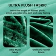 thumbnail image 5 of Whale Flotilla Fleece Queen Size Blanket for Bed 90x90 Inch, Super Plush and Soft 300GSM Blankets for All Season, Fluffy and Lightweight,Emerald Green, 5 of 8