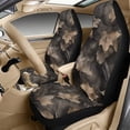 thumbnail image 3 of Xixirimido 5Pcs Car Seat Covers & Seatbelt Covers & Center Console Cover Set Universal Auto Accessories Fit for SUV Sedan Van Truck Leather Front Seat Cover, Dark Forest Camo, 3 of 8