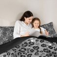 thumbnail image 4 of Homewish Gray Leopard Print Twin Comforter Sets for Girls, Animal Themed Bedding Set, Black Reversible, 2-Piece 1 Comforter and 1 Pillowcase, 4 of 6