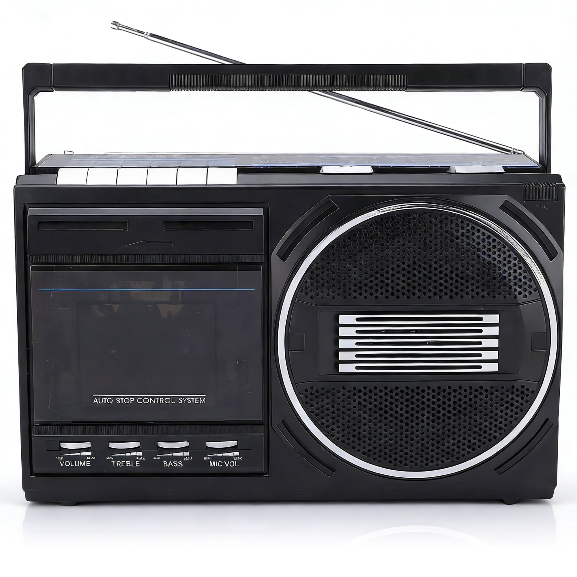 Portable Boombox Cassette Player Combo with Bluetooth,Retro Radio FM/AM/SW,Tape/USB Converter,Earphone Jack,Sound Amplifier,DC/AC Powered,Built-in MIC for Voice Recording,Great Gift for Seniors Kids