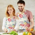 thumbnail image 3 of Pioneer Flower Floral Print Pattern Apron-Garden Aprons for Women with Pockets-Cotton Linen Waterproof Kitchen Cooking Gardening Aprons Adjustable for Kitchen,Cooking,BBQ and Salon 33x27 Inch, 3 of 7