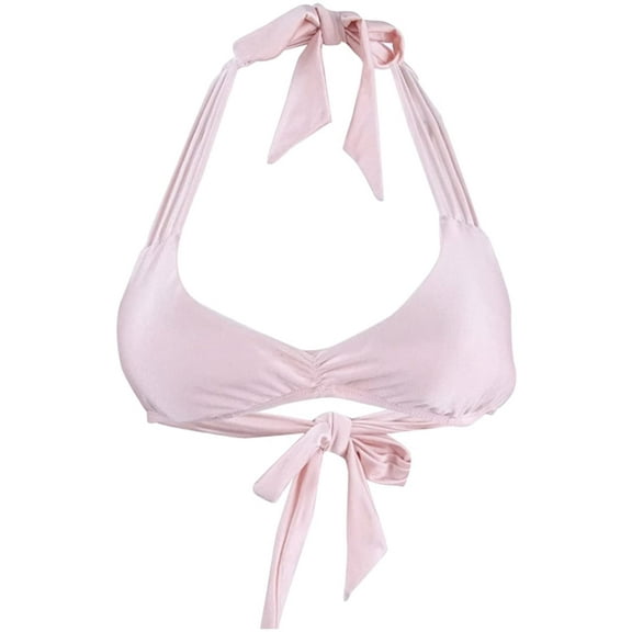 Rachel Roy Women's Multi Strap Bikini Top (Peach, Large)