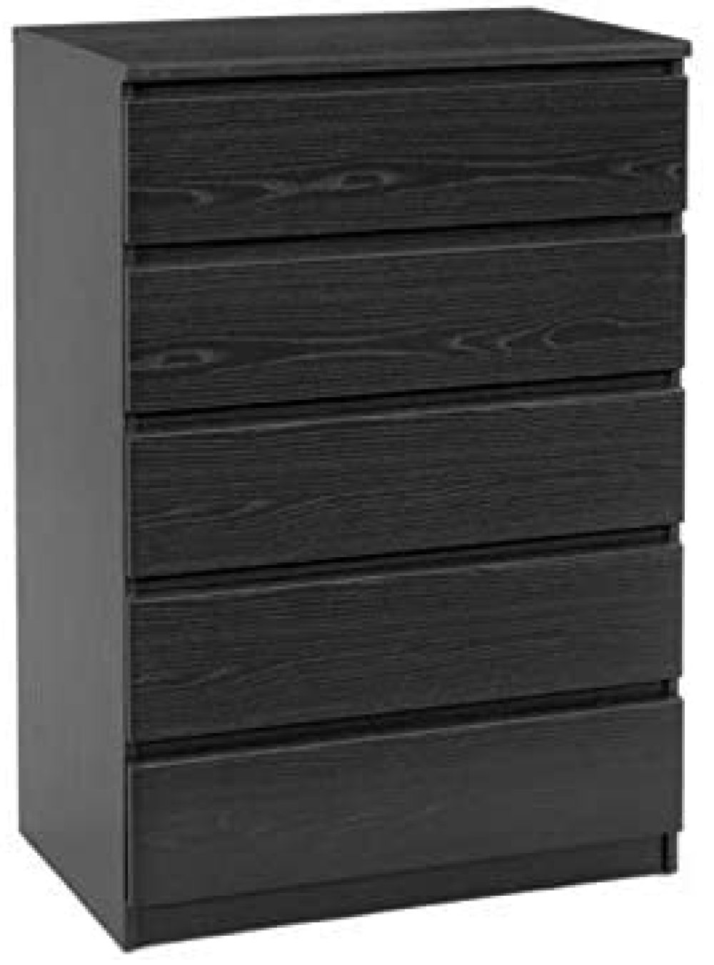 TaliaPosy 5 Drawer Chest in Black Woodgrain