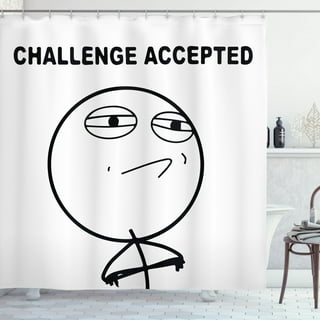Groovy Decor Shower Curtain, Guy Meme Face Laughing Gestures Human  Expression Humor Modern Illustration, Fabric Bathroom Set with Hooks, 69W X  70L