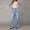 Light Blue, variant on JUSLIO Womens Pants,Low Rise Drawstring Loose Cargo Pants Style Casual Denim Pants
