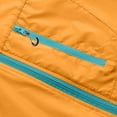 thumbnail image 4 of UPF 50+ Sun Protection Jacket for Men Hooded Long Sleeve Zipper Lightweight Quick Dry Windbreaker Athletic Shirts with Pockets Orange S, 4 of 9