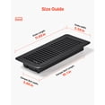 thumbnail image 2 of VEVOR 4 x 10 Inch Floor Registers, 12-Pack Vent Grilles, HAVC Heavy-Duty Walkable Iron Floor Vents, Easily Adjustable Rust-Proof Air Vents Deflector with Metal Damper, Ideal for Home & Office, Black, 2 of 9