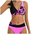 thumbnail image 2 of Pimfylm Women Bikini Set High Waisted Bathing Suits Two Piece Swimsuit Bikini Swimwear(Pink,XL), 2 of 7