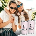 thumbnail image 2 of Initial Monogrammed Gifts for Women, 20 Oz Insulated Tumbler With Lid, Stainless Steel Vacuum Pink Cup, Personalized Christmas, Wedding, Birthday Gifts for Her Friends Mom Sister, 2 of 6