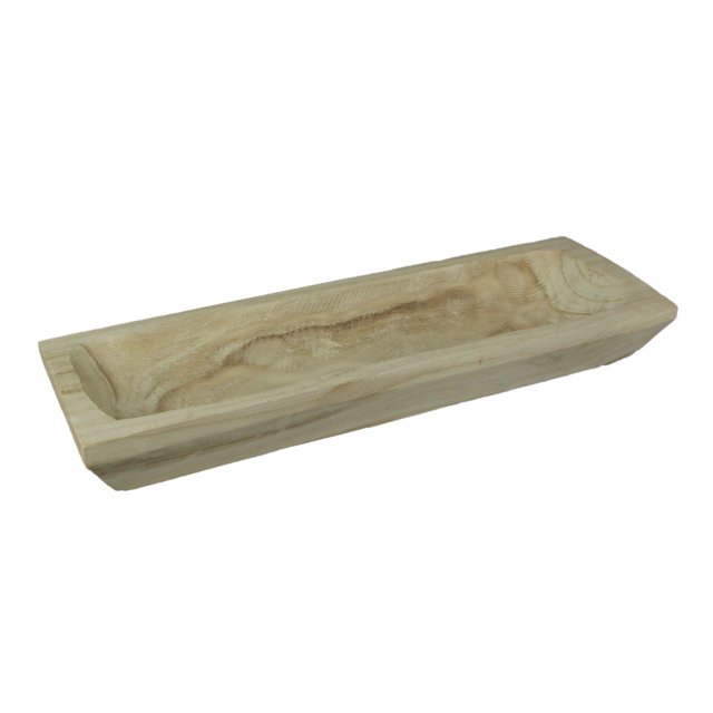 Hand-Carved Wooden Decorative Centerpiece Bowl 21.75 Inches Long
