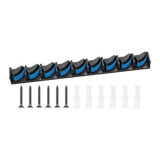 Easy to Set Up Black ABS Fishing Rod Holder - Wall-Mounted, Featuring a High-Density * Storage Rack Suitable for Garage And Sports Gear