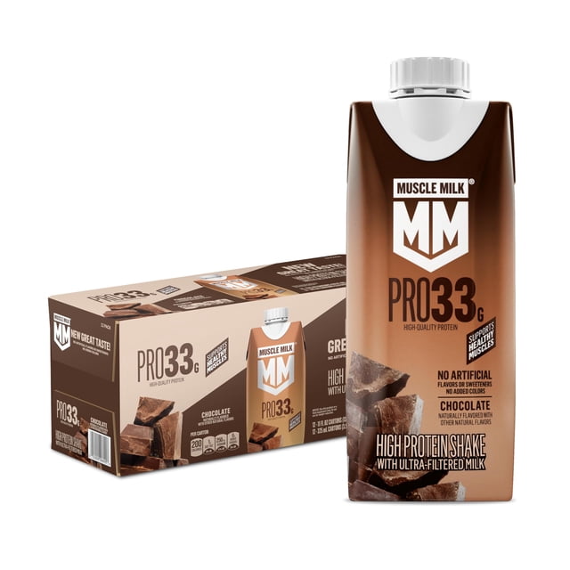 Batido de proteína Muscle Milk Pro sabor chocolate 325 ml, paquete de 12