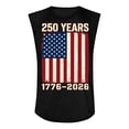 thumbnail image 3 of Independence Day Shirt for Men Patriotic 250 Anniversary Usa Shirts Crew Neck Sleeveless Usa Flag Tank Tops Graphic Muscle Fit We the People T Shirts Dark Blue 2XL, 3 of 3