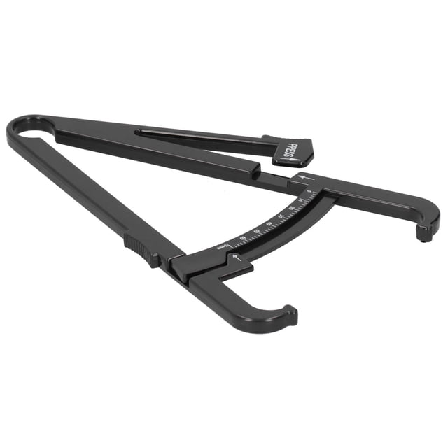 Calibrador de grasa, calibrador de grasa corporal de plástico negro Calibrador de grasa corporal Calibrador de pliegues cutáneos Elaborado por expertos