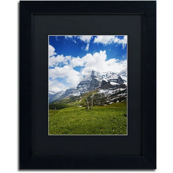 Trademark Fine Art "Monch Switzerland" Canvas Art by Philippe Sainte-Laudy, Black Matte, Black Frame