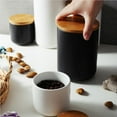 thumbnail image 2 of ruzhgo Ceramic Sealed Jars with Airtight Seal Bamboo Lid Home Kitchen Storage Can Bulk Container for Seasoning Food Spice Tea Coffee No.2, 2 of 6