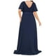 thumbnail image 2 of Maxi Vestido Dama Mujer Elegante Fiesta Drapleado Talla Extra Dara Baby  Vest096, 2 of 4