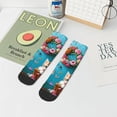 thumbnail image 7 of Naloa Whimsical Cats and Flowers Scene Ankle Socks for Women Non Slip Socks No Show Socks Classic Low Cut Casual Socks Casual Socks, 7 of 7