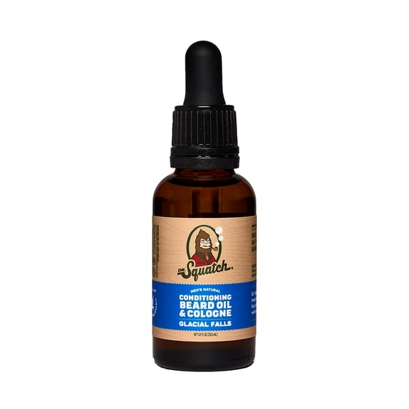 Dr. Squatch Mens Conditioning Beard Oil & Cologne, Natural Beard Oil for Men, Glacial Falls, 1 fl oz