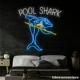 thumbnail image 4 of Glowneon Pool Shark Billiard Neon Sign, Shark Led Sign, Man Cave Decor, Billiard Club Decor, 4 of 5