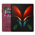 thumbnail image 2 of TECH CIRCLE Galaxy Z fold 4 Case, Z fold 4 Case Wallet for Women Men, Durable PU Leather Magnetic Wallet Flip Lanyard Strap Wristlet Zipper Card Holder Phone Case for Samsung Galaxy Z fold 4, Winered, 2 of 6