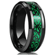 thumbnail image 1 of Fashion 8mm Men's Stainless Steel Celtic Dragon Ring Inlay Red Green Black Carbon Fiber Ring Wedding Band Charm Jewelry Gifts, 1 of 5