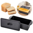thumbnail image 4 of Qiyester Bread Pans Cast Iron Loaf Mold with Lid Handles Lame for Sourdough Homemade Baking Bread, 4 of 10