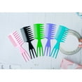 thumbnail image 2 of Retro Women Men Oil Head Styling Hairbrush Double-Sided Wide Tooth Hair Comb Pick Fish Bone Shaped Fork Salon Hairdressing Tool, 2 of 15