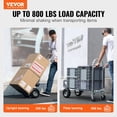 thumbnail image 2 of Heavy-Duty 2-in-1 Aluminum Hand Truck & Platform Dolly, 800 lbs Capacity - Convertible Folding Industrial Utility Cart with All-Terrain Rubber Wheels, 2 of 10