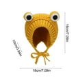 thumbnail image 3 of Linnome Frogs Eye Autumns/Winter Warm Knitted Hat Adjustable Knitted Outdoor Beanie Cap Adult Cute Beanie Crochet Knitted Hat Big Eye Frog Winter Ear Warmer Protective Beanie Hats Caps Outdoors, 3 of 6